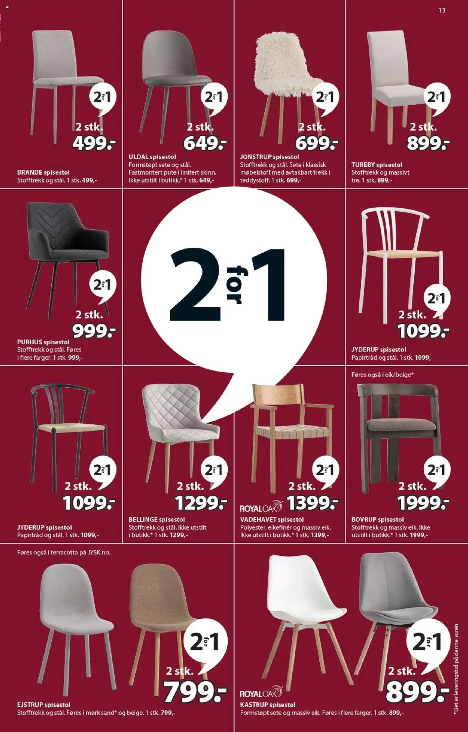 {H1} | Side: 13 | Produkter: Spisestol, Суміш дитяча, Pute