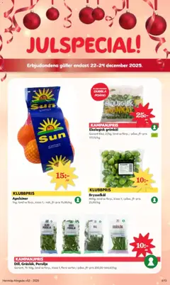Dill, Gräslök, Persilja, Garant, 15-50g, land se förp., klass 1, flera sorter, i påse, jfr-pris 200,00-666,67/kg - Förhandsvisning av reklamblad från butik Hemköp aktuell från 22.12.2025 | Sida: 4 | Produkter: Galler, Gräslök, Apelsiner, Persilja