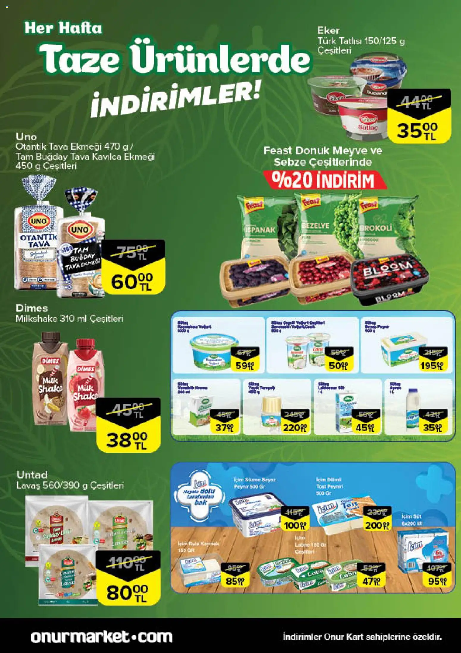 Onur Market Taze Ürünlerde İndirimler - Bursa - 30.10.2025 tarihinden itibaren geçerlidir | Sayfa: 3 | Ürünler: Süt, Peynir, Sebze, Bezelye