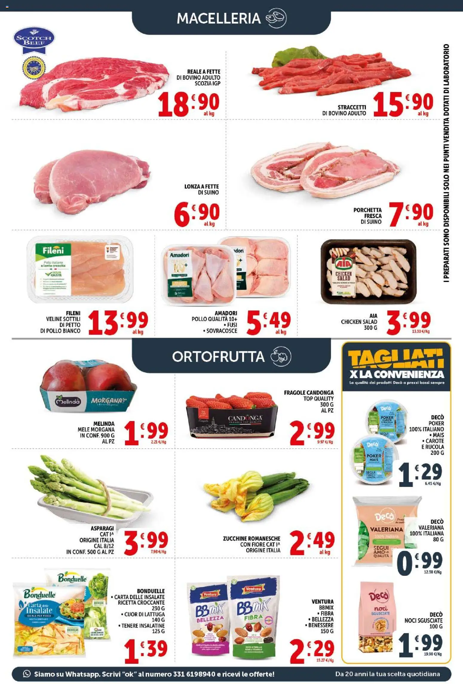 Volantino Decò del 09.04.2026 | Pagina: 5 | Prodotti: Mele, Fragole, Suino, Lattuga