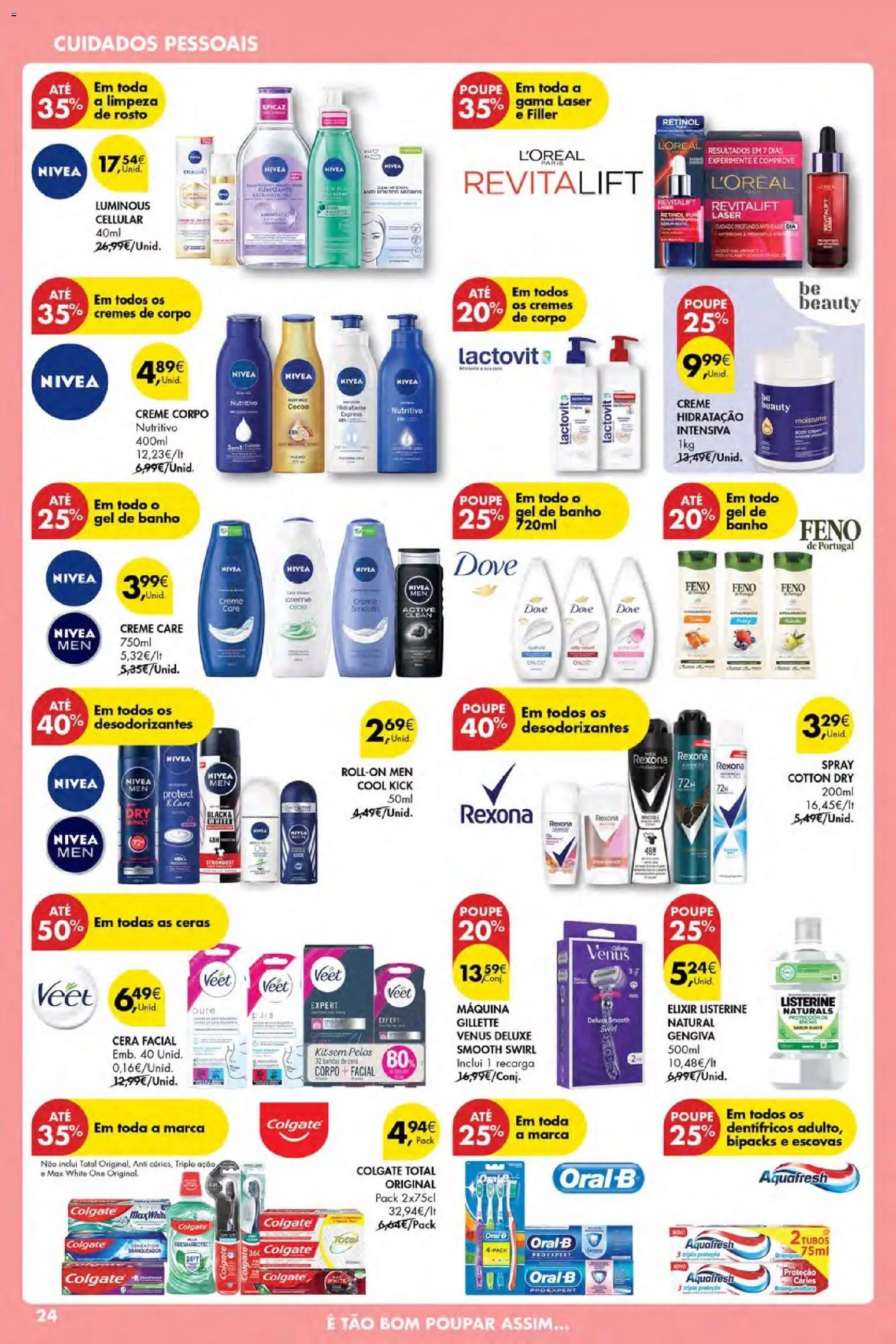 Pingo Doce Poupe Esta Semana Açores │ válido de 15.01.2026 | Página: 24 | Produtos: Gel de banho, Cera, Banho, Creme