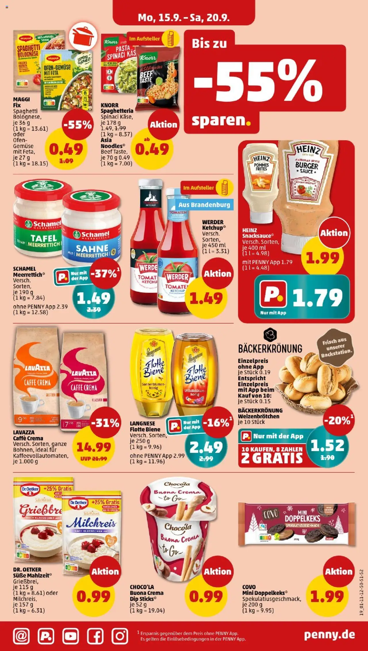 Penny - Mecklenburg-Vorpommern – gültig ab 15.09.2025 | Seite: 19 | Produkte: Maggi, Burger, Pasta, Ketchup
