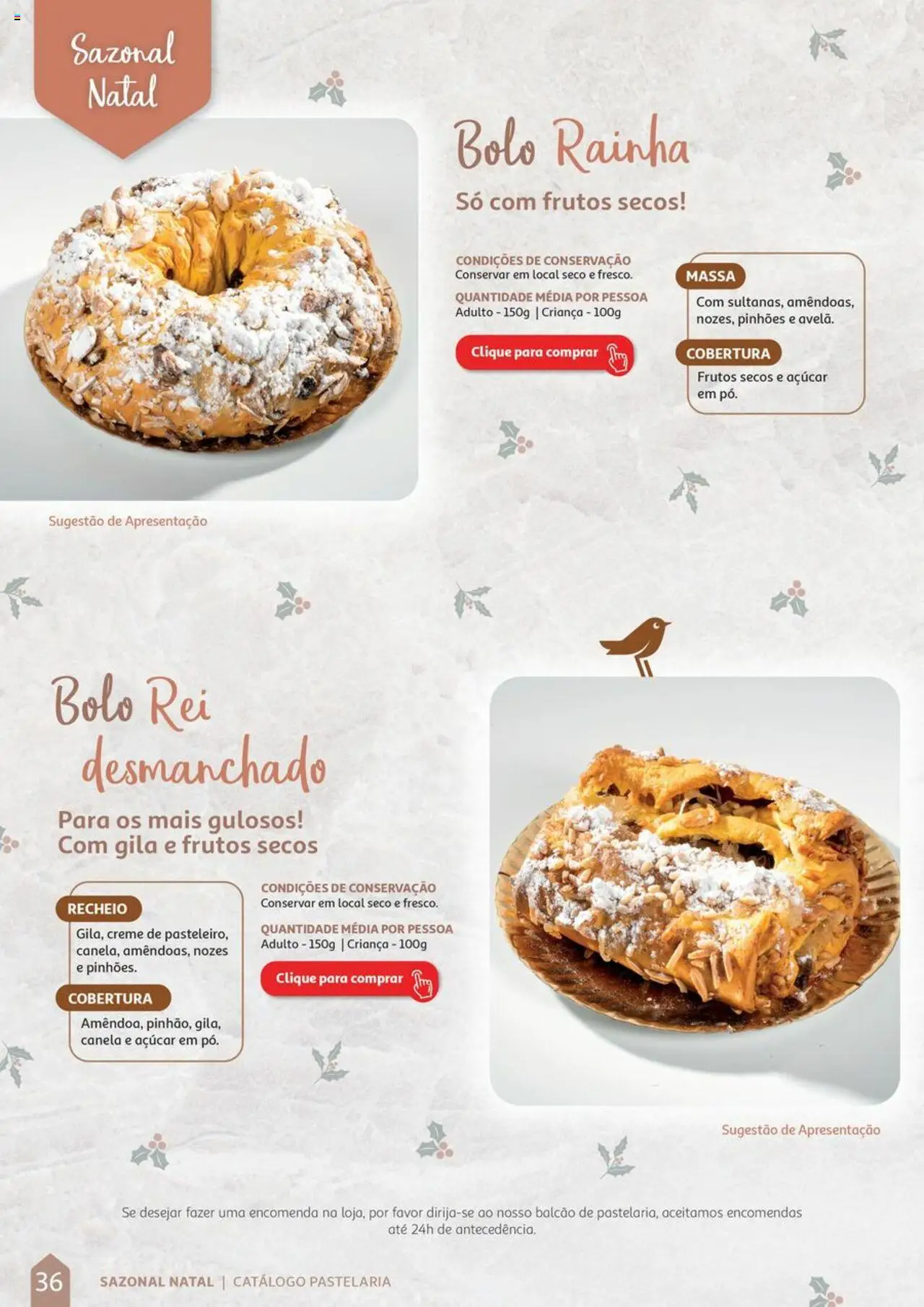 Auchan Catálogo de Pastelaria │ válido de 08.04.2024 | Página: 36 | Produtos: Canela, Açúcar, Nozes, Creme