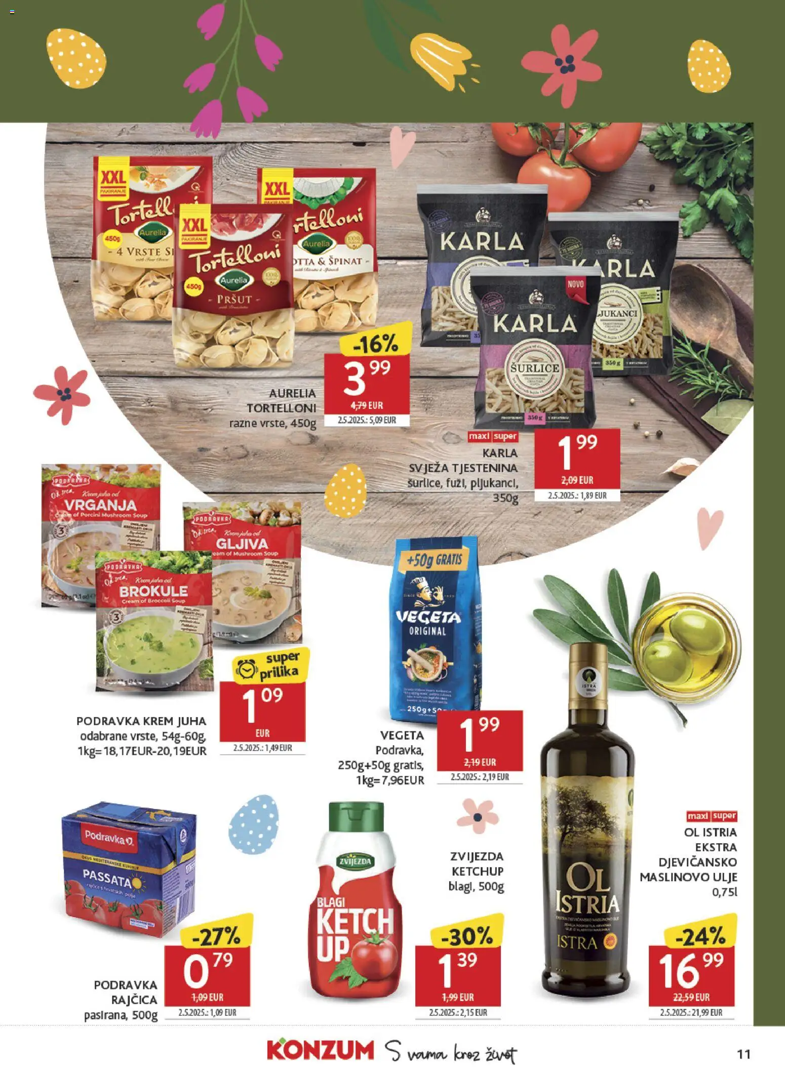 Konzum HR akciós ujság - amely érvényes a következő dátumtól: 30.03.2026 | Oldal: 11 | Termékek: Vegeta, Ketchup