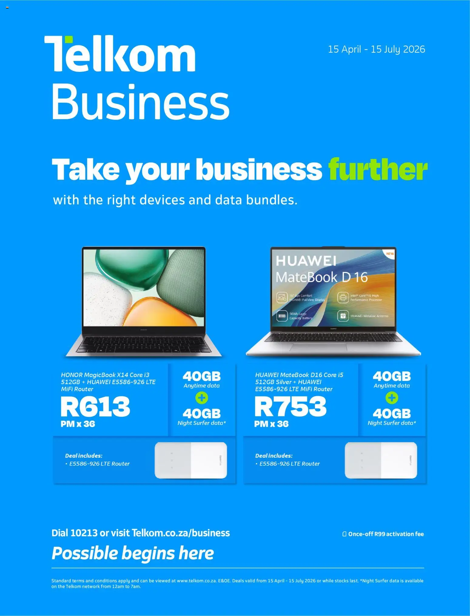 New Telkom catalogue – valid from 15.04.2026 | Page: 20 | Products: Data, Router, Battery