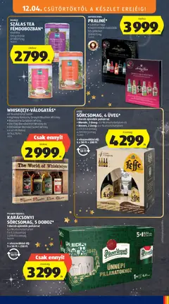 SZÁLAS TEA FÉMDOBOZBAN*, többféle, 100 g/doboz - amely érvényes a következő dátumtól: 04.12.2025 | Oldal: 27 | Termékek: Whiskey, Pilsner urquell, Csokoládé, Whisky