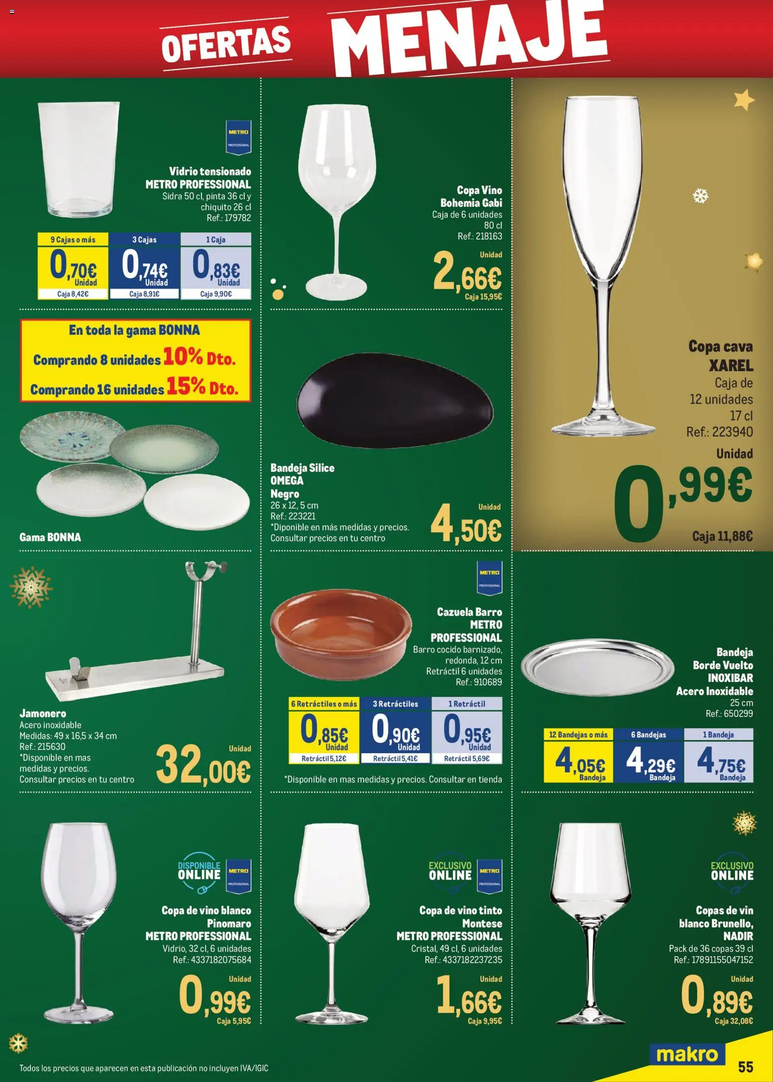Makro - Precios Centro │ válido desde el 24.11.2025 | Página: 55 | Productos: Vino, Bandeja, Caja