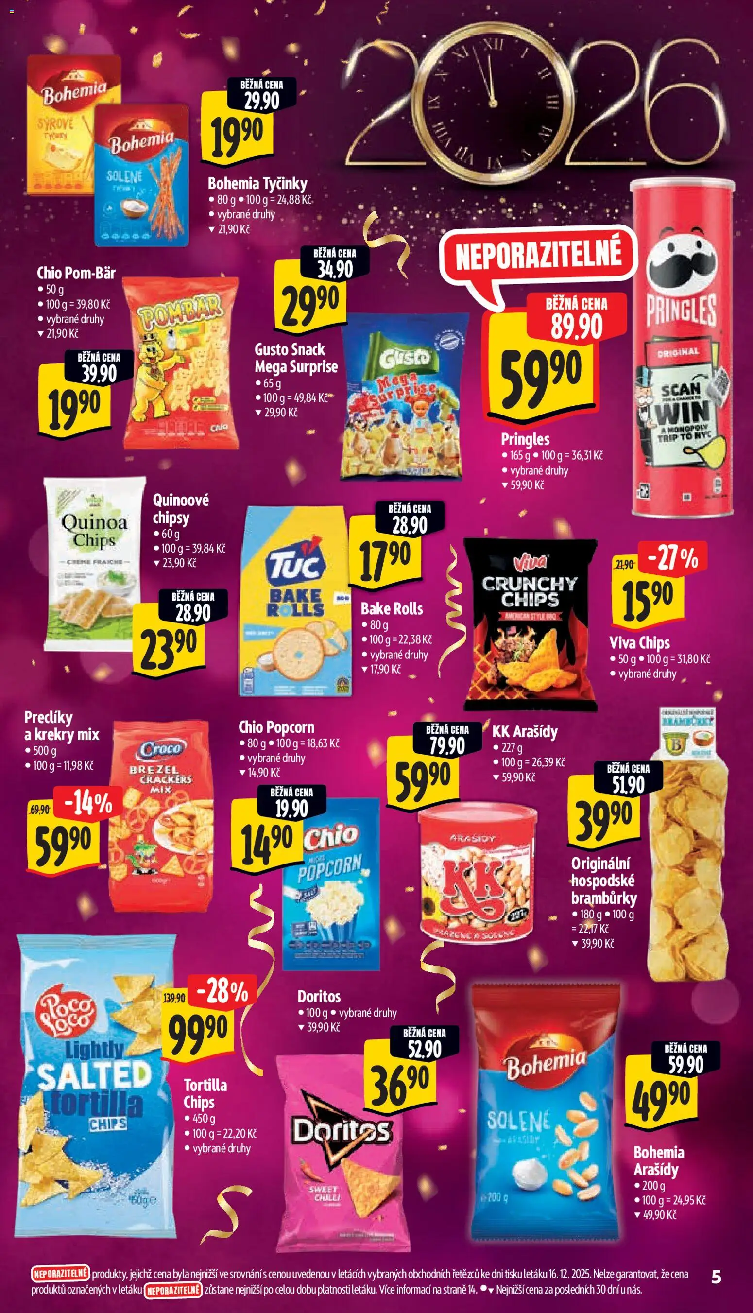 Albert leták - Supermarket od 27.12.2025 | Strana: 10 | Produkty: Tortilla chips, Bramburky, Tyčinky, Tortilla