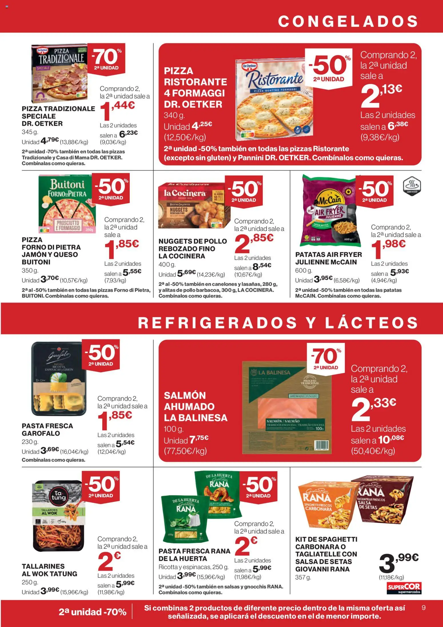 Supercor Canarias │ válido desde el 07.01.2026 | Página: 9 | Productos: Queso, Pizza, Salmón ahumado, Nuggets