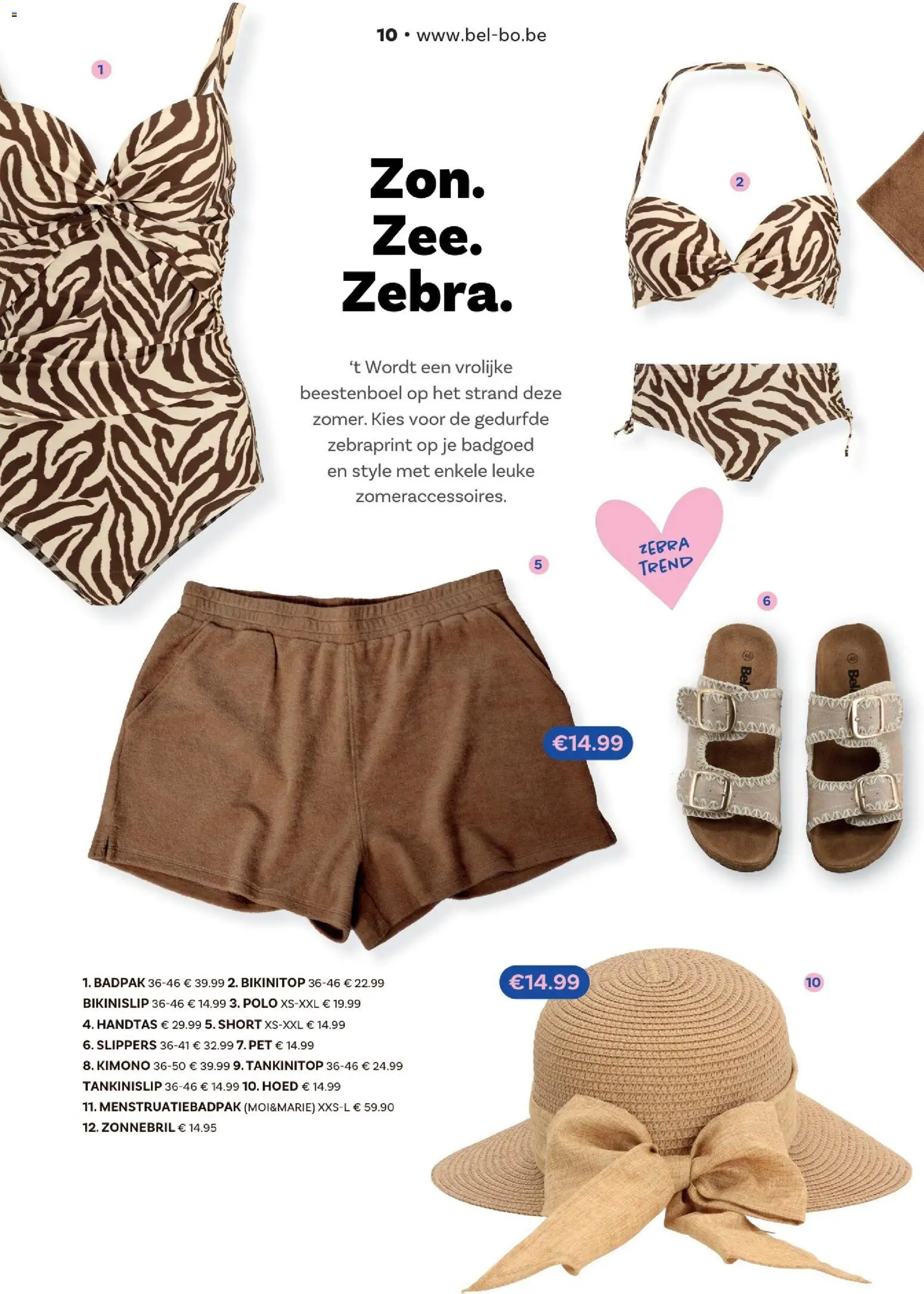 {H1} | Pagina: 10 | Producten: Slippers, Handtas, Zonnebril, Badpak