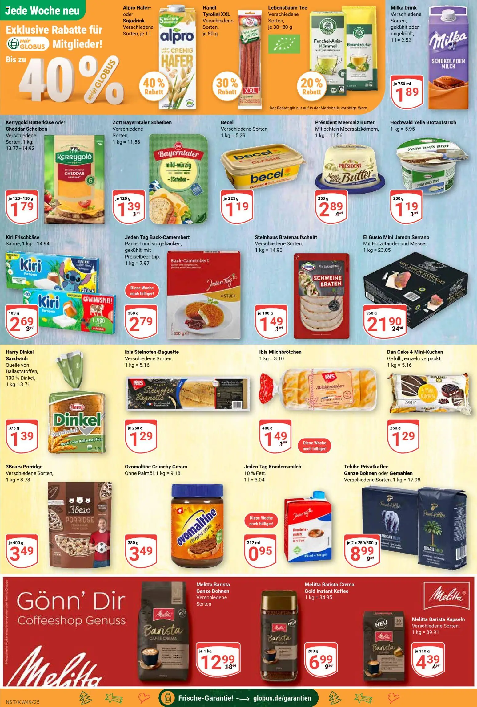 Globus prospekt Neustadt a.d. Weinstraße	 – gültig ab 01.12.2025 | Seite: 16 | Produkte: Melitta, Kaffee, Becel, Alpro