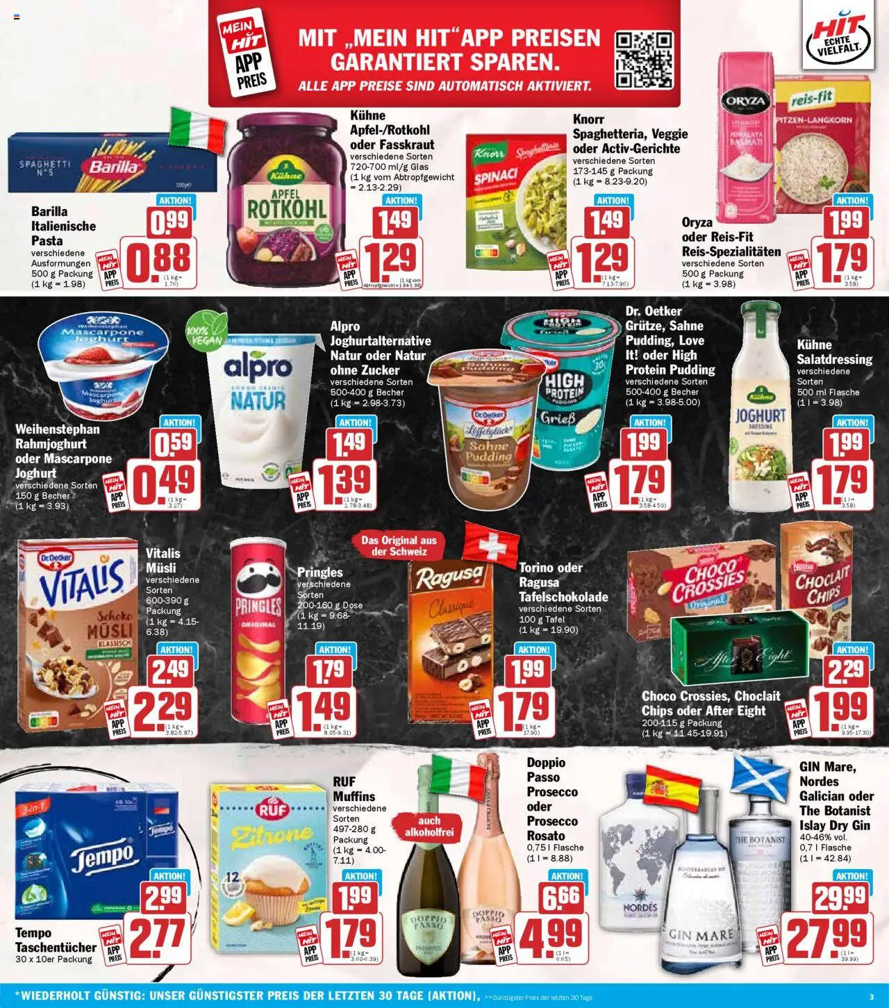 HIT Prospekt 	 – gültig ab 08.09.2025 | Seite: 3 | Produkte: Äpfel, Pudding, Zucker, Tempo