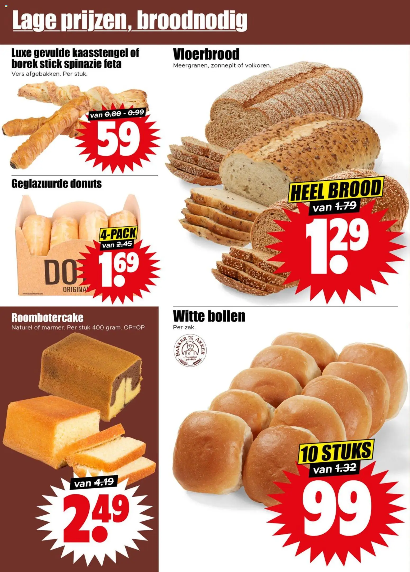 {H1} | Pagina: 10 | Producten: Donuts, Feta, Spinazie, Brood