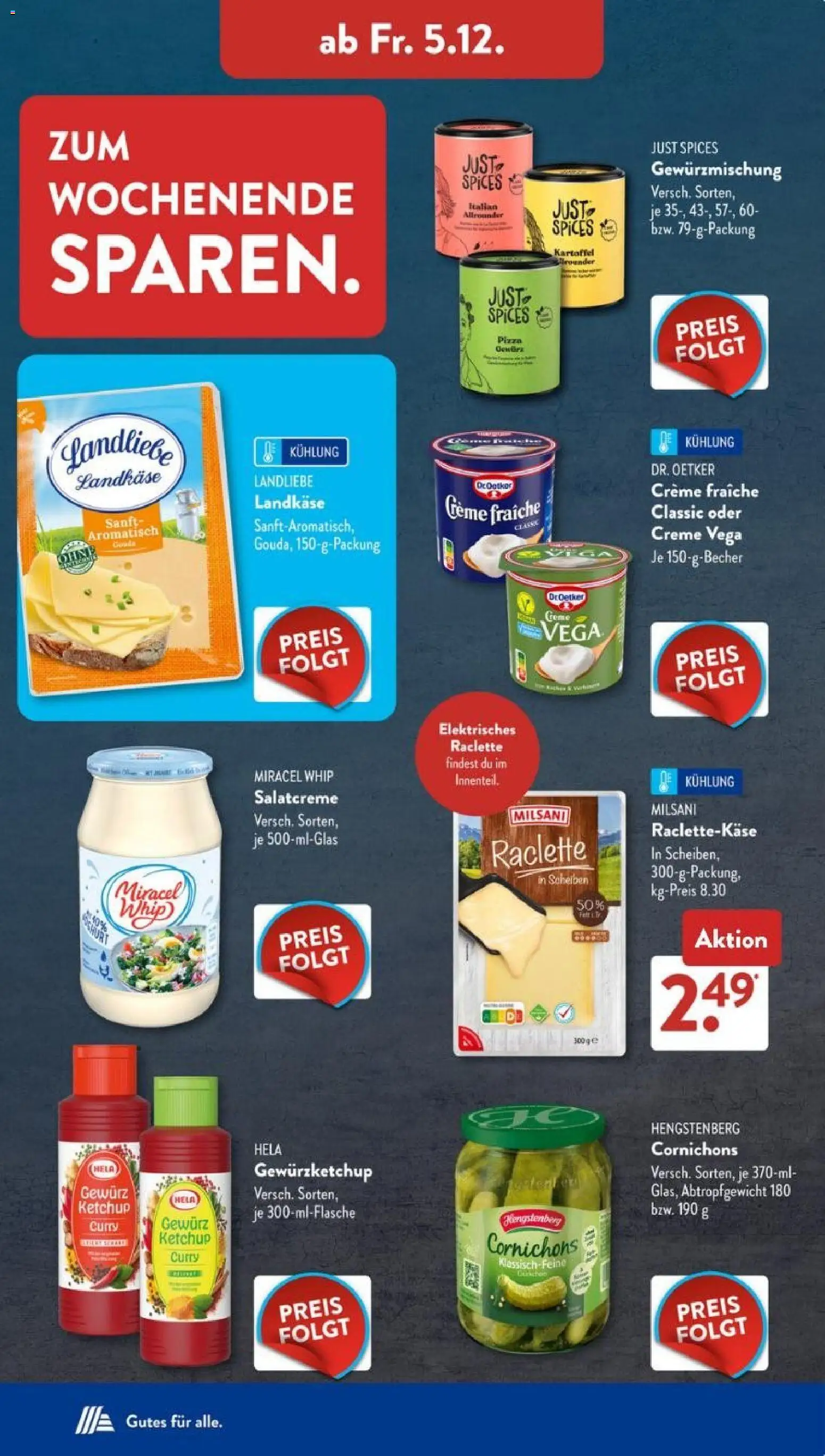 Aldi Süd Prospekt 	 – gültig ab 01.12.2025 | Seite: 17 | Produkte: Gouda, Creme, Raclette, Ketchup