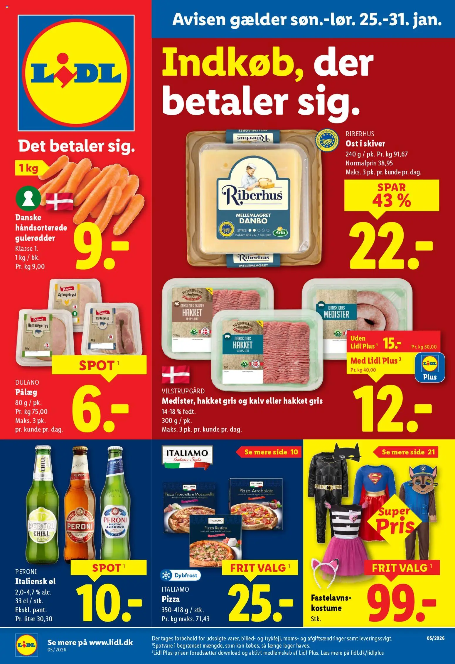 Lidl tilbudsavis – gyldig fra 29.01.2026 | Side: 15 | Produkter: Pizza, Øl, Gulerødder, Rullepølse