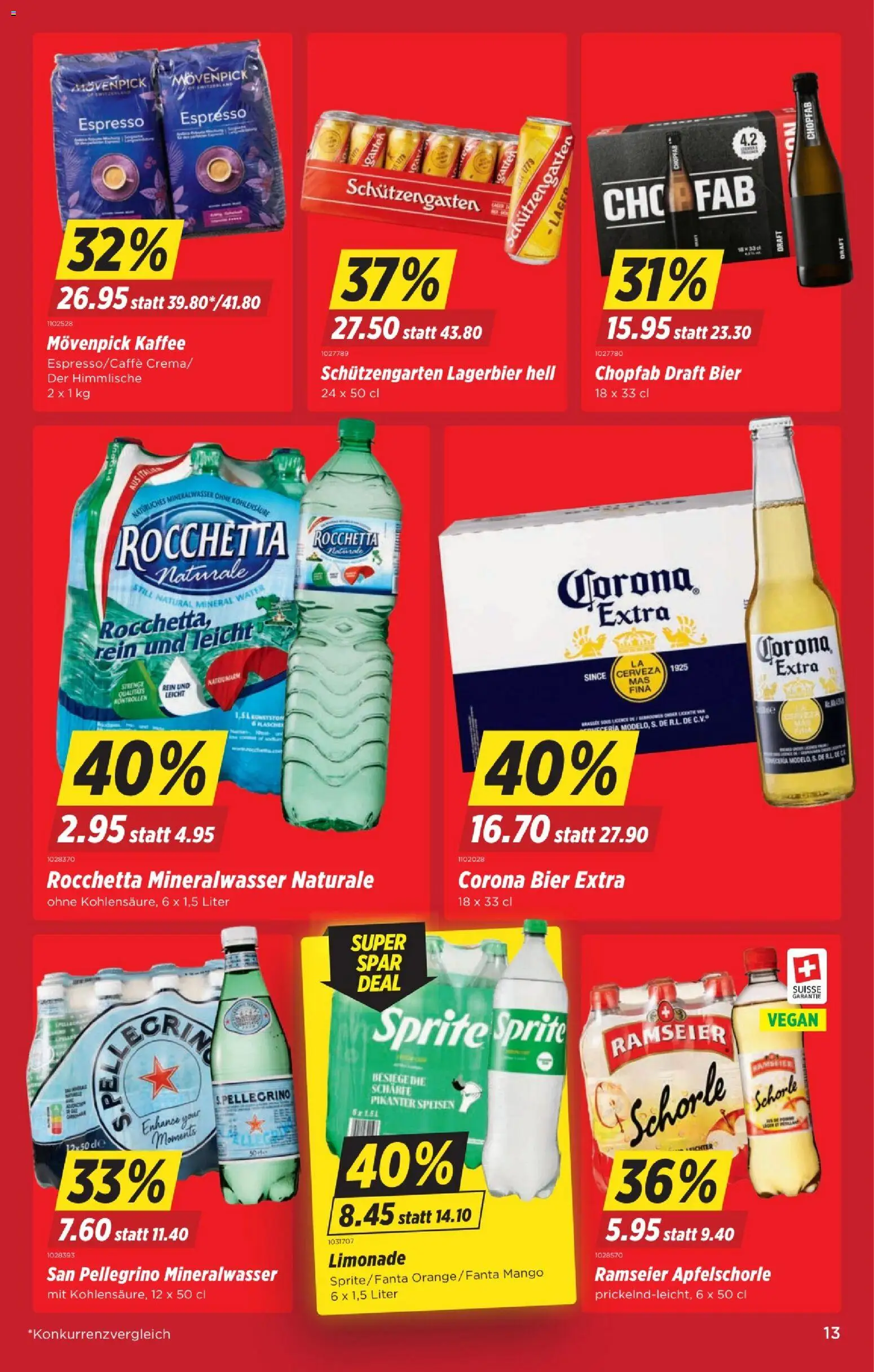 Denner Aktionen – gültig ab 20.01.2026 | Seite: 13 | Produkte: Limonade, Mineralwasser, Kaffee, Mango