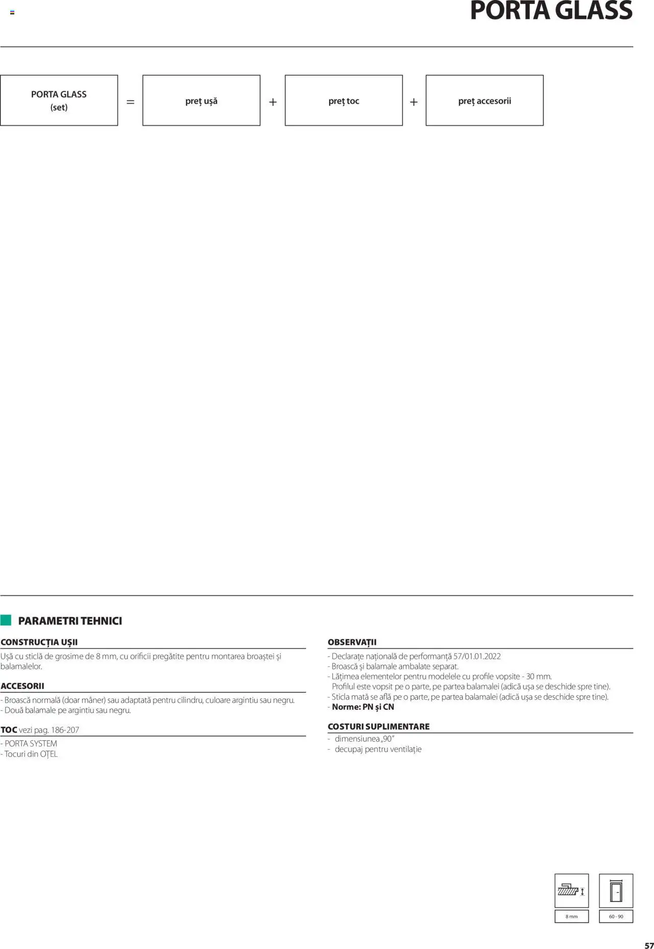 Noul catalog Proges – valabil de la 01.05.2025 | Pagină: 57 | Produse: Mâner, Ușă