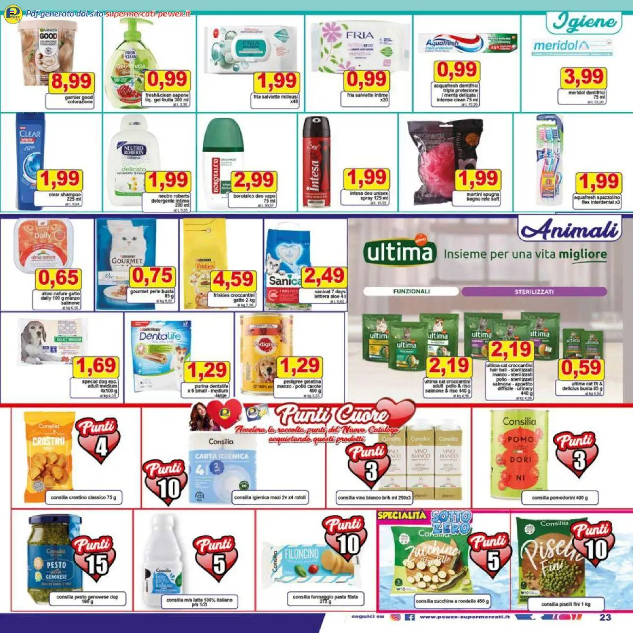 Volantino Pewex del 25.07.2025 | Pagina: 23 | Prodotti: Shampoo, Salmone, Menta, Vino bianco