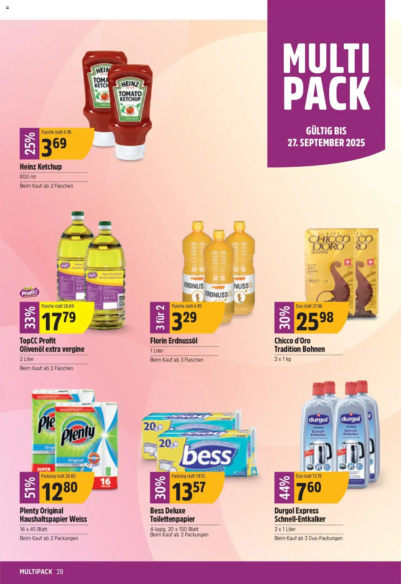 TopCC Aktionen – gültig ab 15.09.2025 | Seite: 28 | Produkte: Ketchup, Toilettenpapier