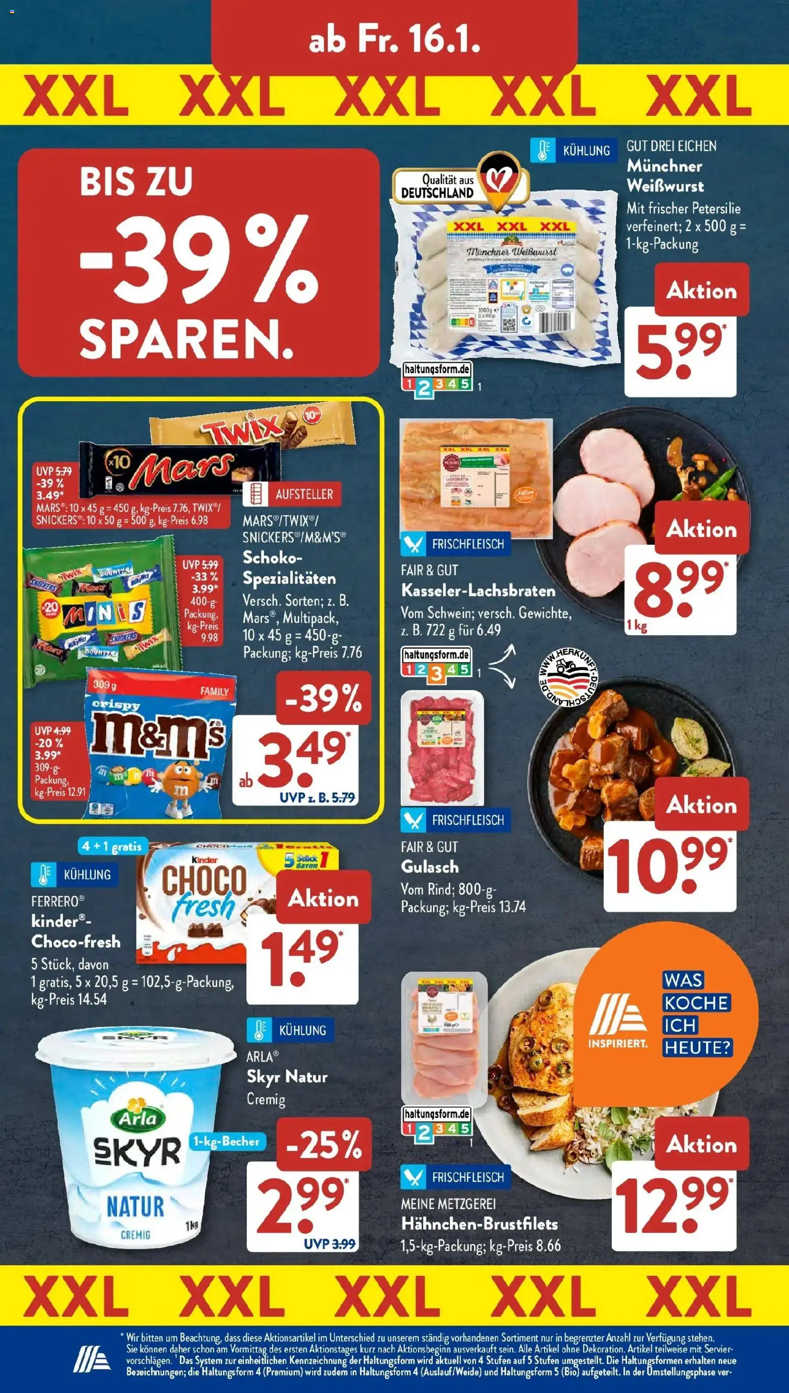 Aldi Süd - Aldi Süd: Wochenangebote – gültig ab 11.01.2026 | Seite: 24 | Produkte: Weißwurst, Mars, Skyr, Gulasch