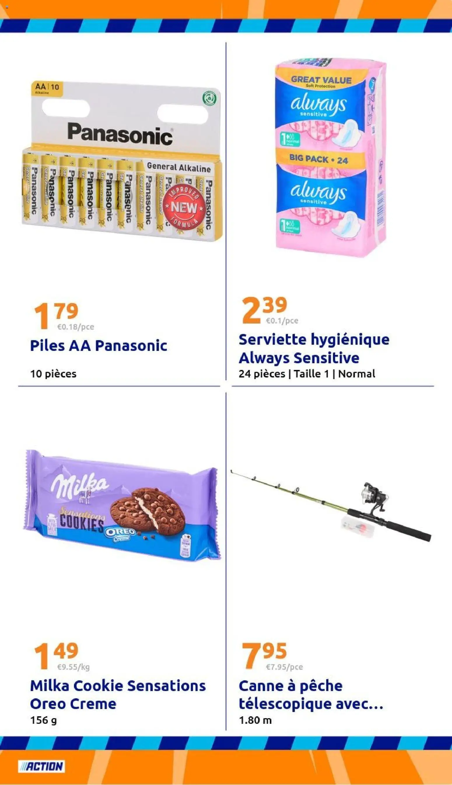 {H1} | Page: 27 | Produits: Pêche, Cookies, Piles, Crème