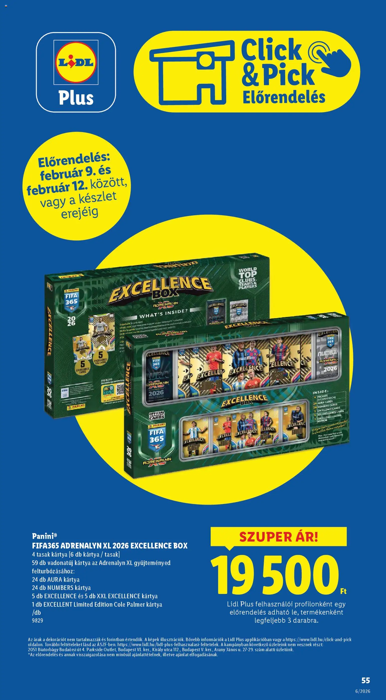 Lidl akciós ujság - amely érvényes a következő dátumtól: 05.02.2026 | Oldal: 55 | Termékek: Pick