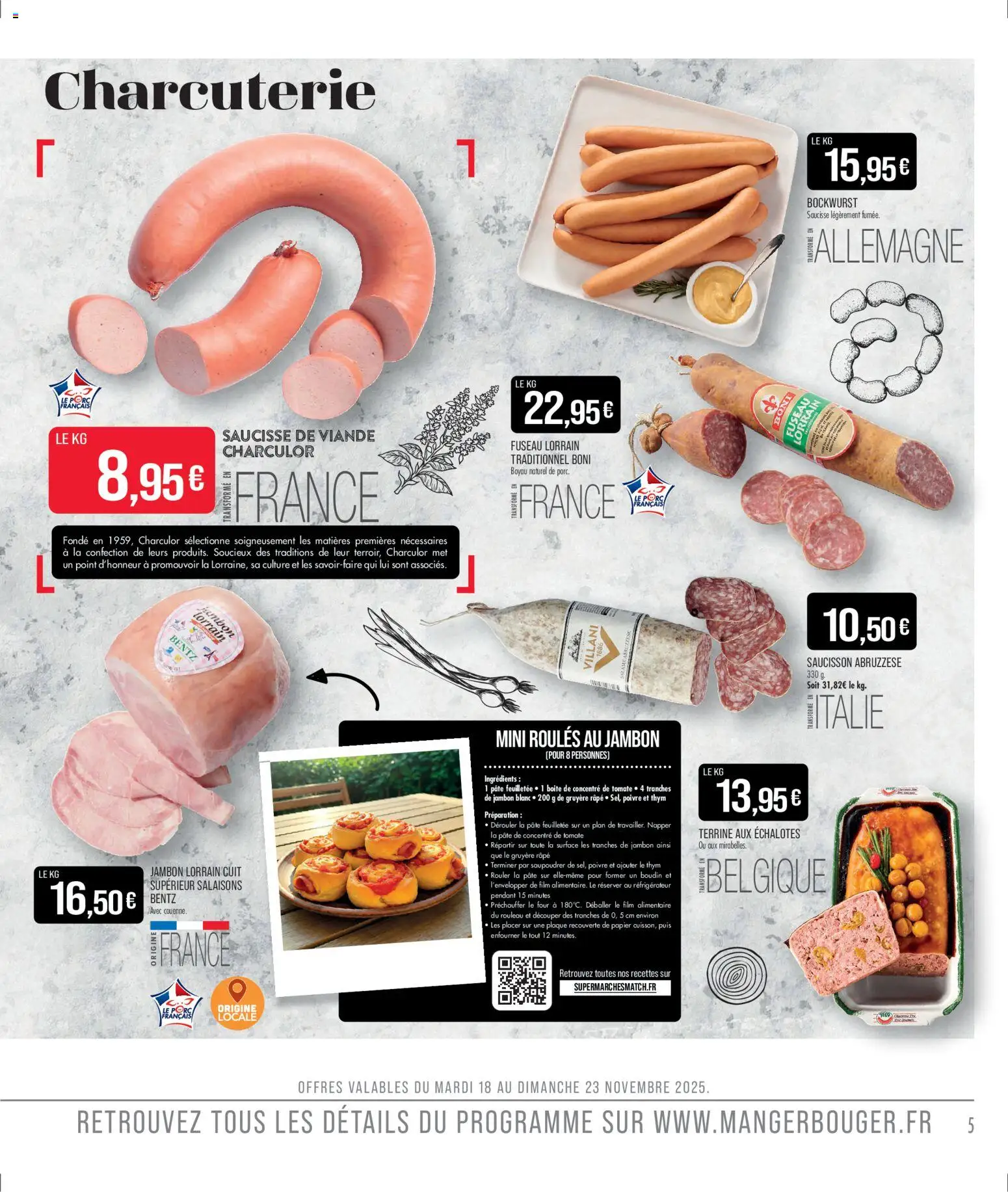{H1} | Page: 5 | Produits: Rouleau, Poivre, Saucisse, Porc