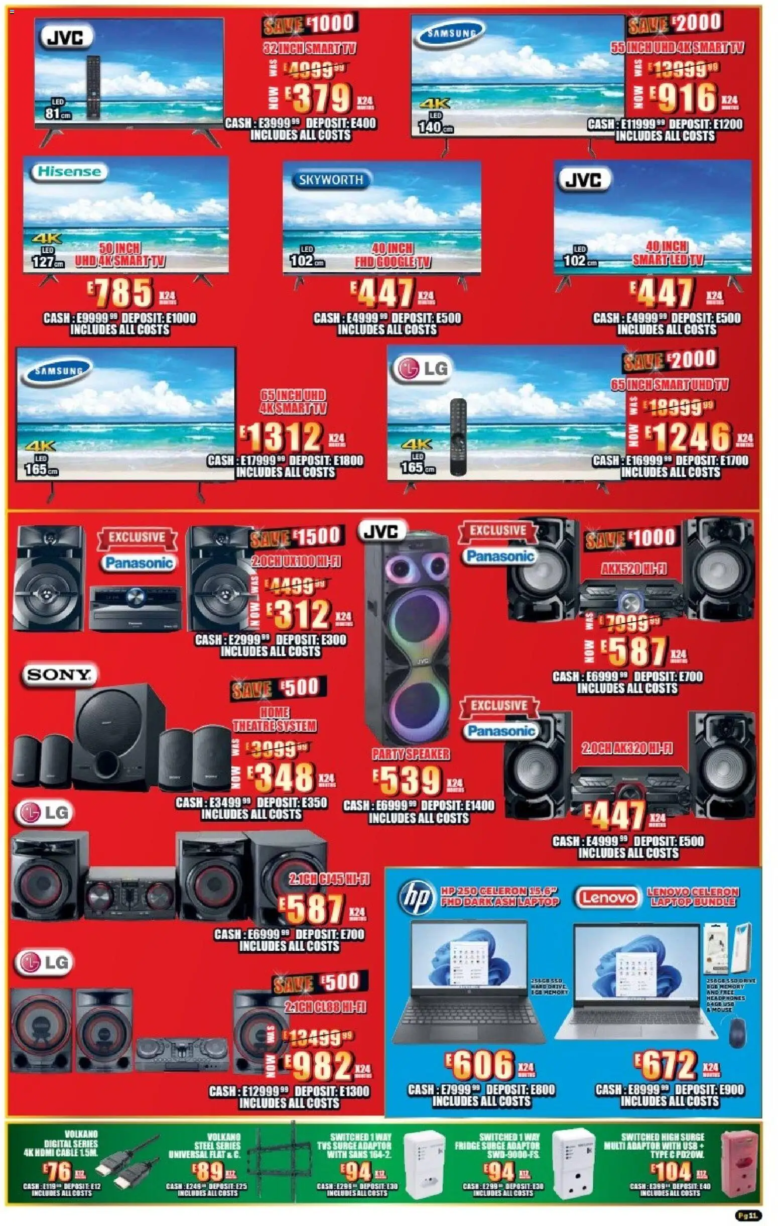 New Lewis Stores catalogue – valid from 23.02.2026 | Page: 11 | Products: Headphones, Cable, USB, Laptop