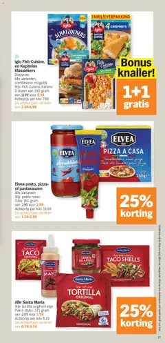 Elvea pesto, pizza- of pastasauzen, Alle varianten Bijv. pesto rosso Tube 160 gram - Voorbeeld van een folder van Albert Heijn, geldig van 13.10.2025 | Pagina: 17