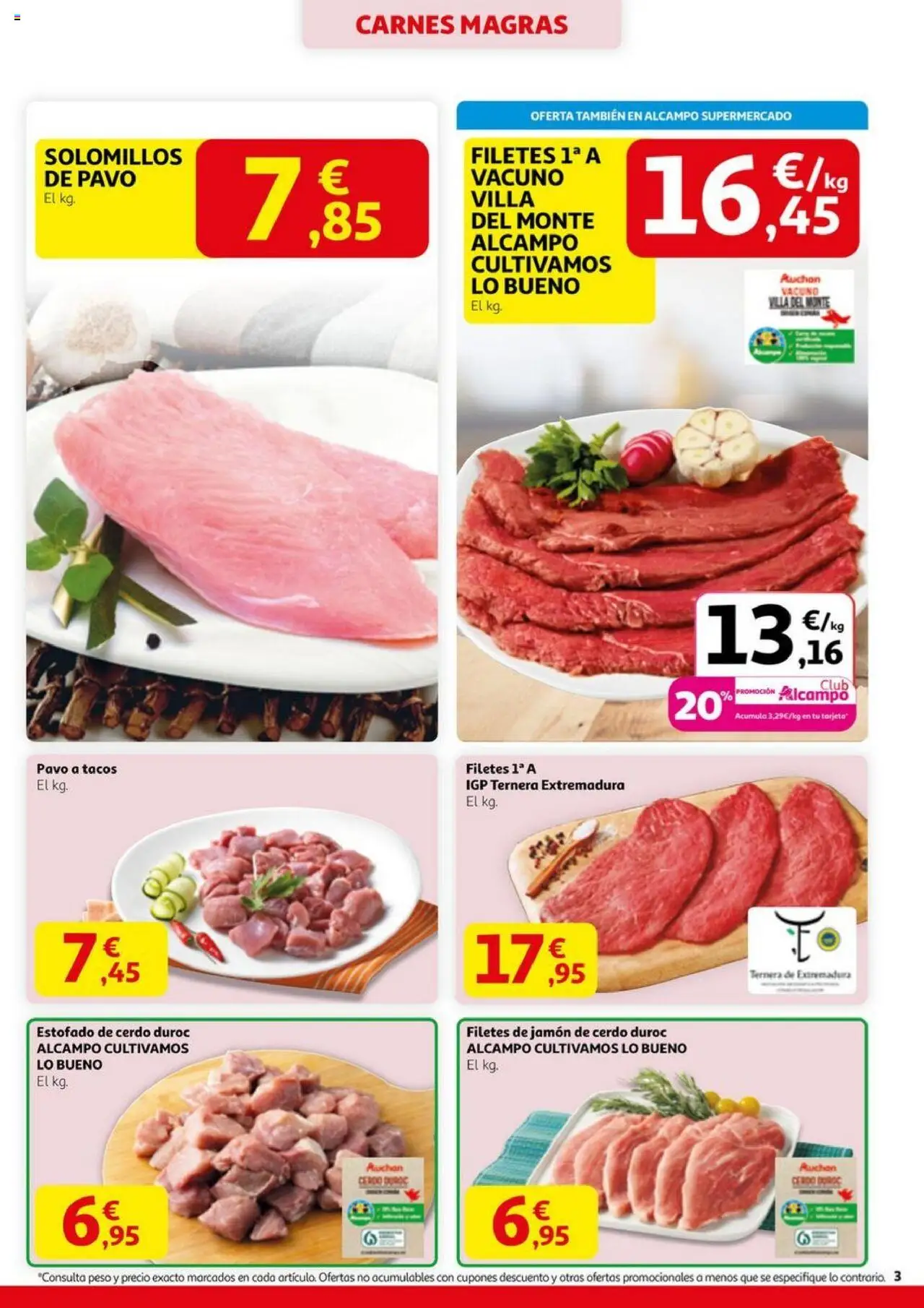 Alcampo - HG Nacional Unificado  │ válido desde el 11.09.2025 | Página: 3 | Productos: Jamón, Cerdo, Tacos, Peso