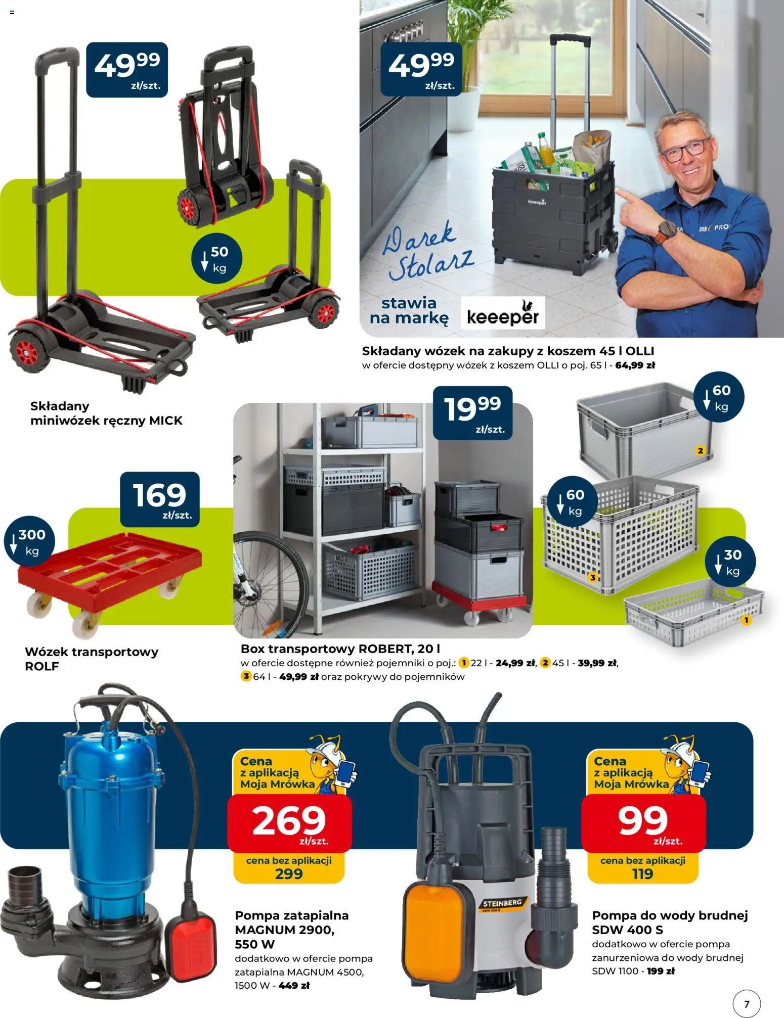Mrówka Gazetka - Kielce od 12.02.2026 | Strona: 7 | Produkty: Wózek na zakupy, Wózek transportowy