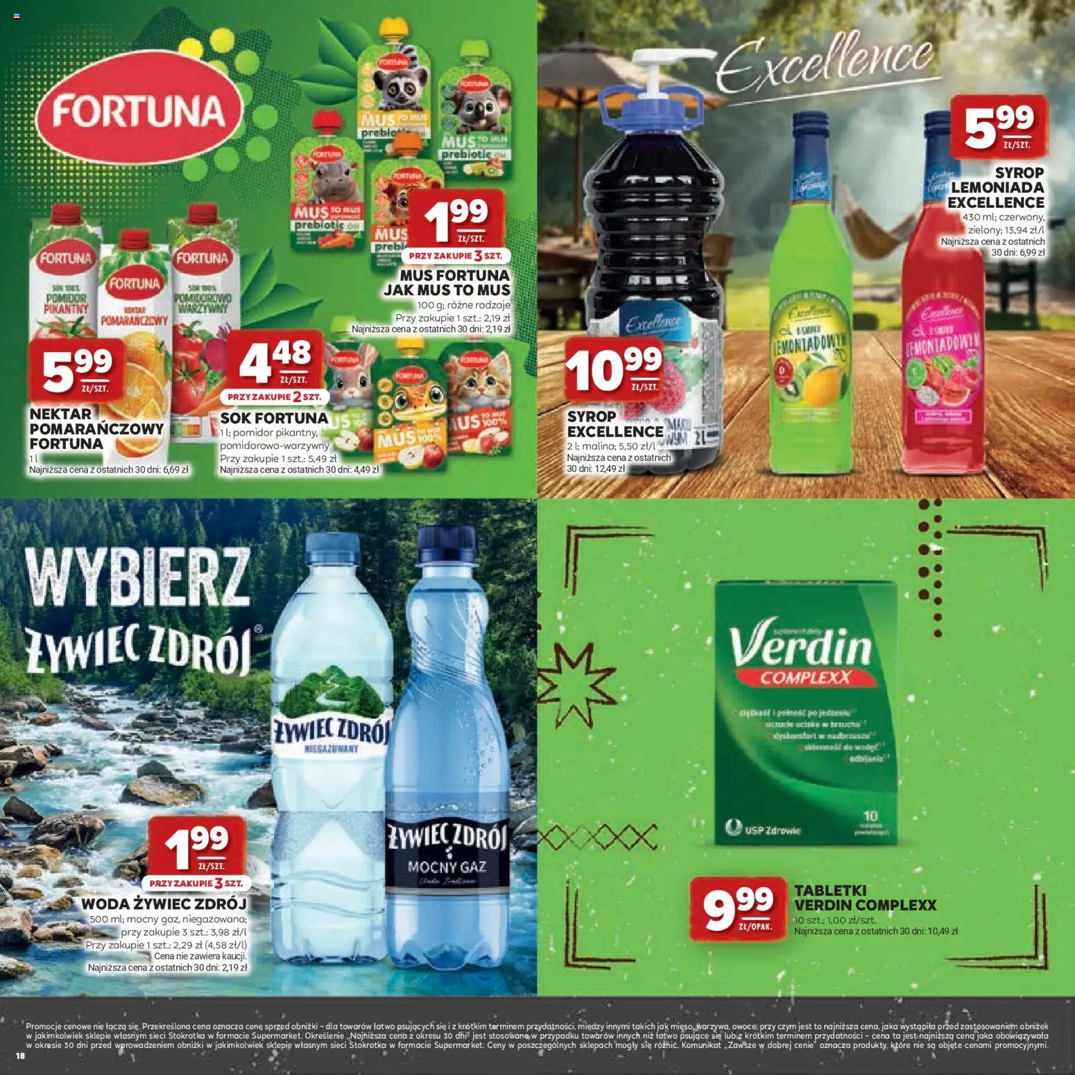 Stokrotka gazetka - Grill od 23.04.2026 | Strona: 18 | Produkty: Syrop, Woda żywiec, Stokrotka, Sok