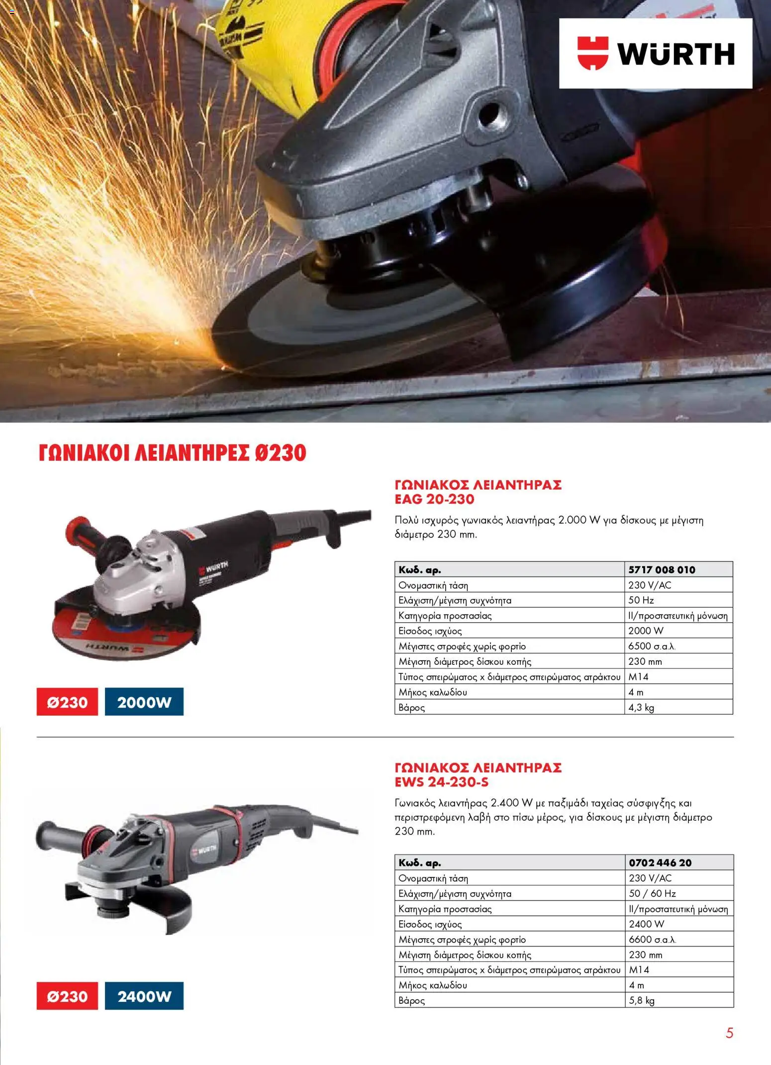 WURTH - Ηλεκτρικά Εργαλεία – σε ισχύ από 01.01.2026 | Σελίδα: 5