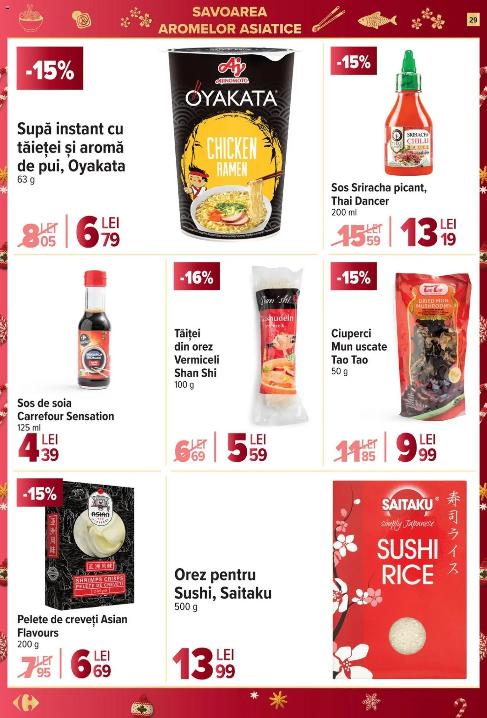 Noul catalog Carrefour – valabil de la 26.11.2025 | Pagină: 29 | Produse: Chilli, Sushi, Orez, Sos