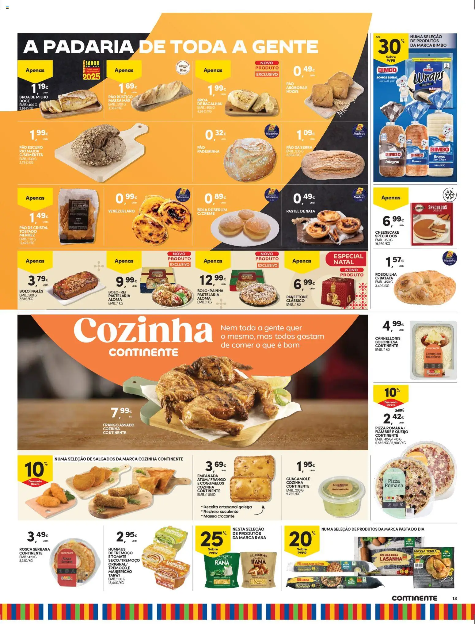 Continente - Madeira │ válido de 26.12.2025 | Página: 13 | Produtos: Frango, Queijo, Tomate, Massa