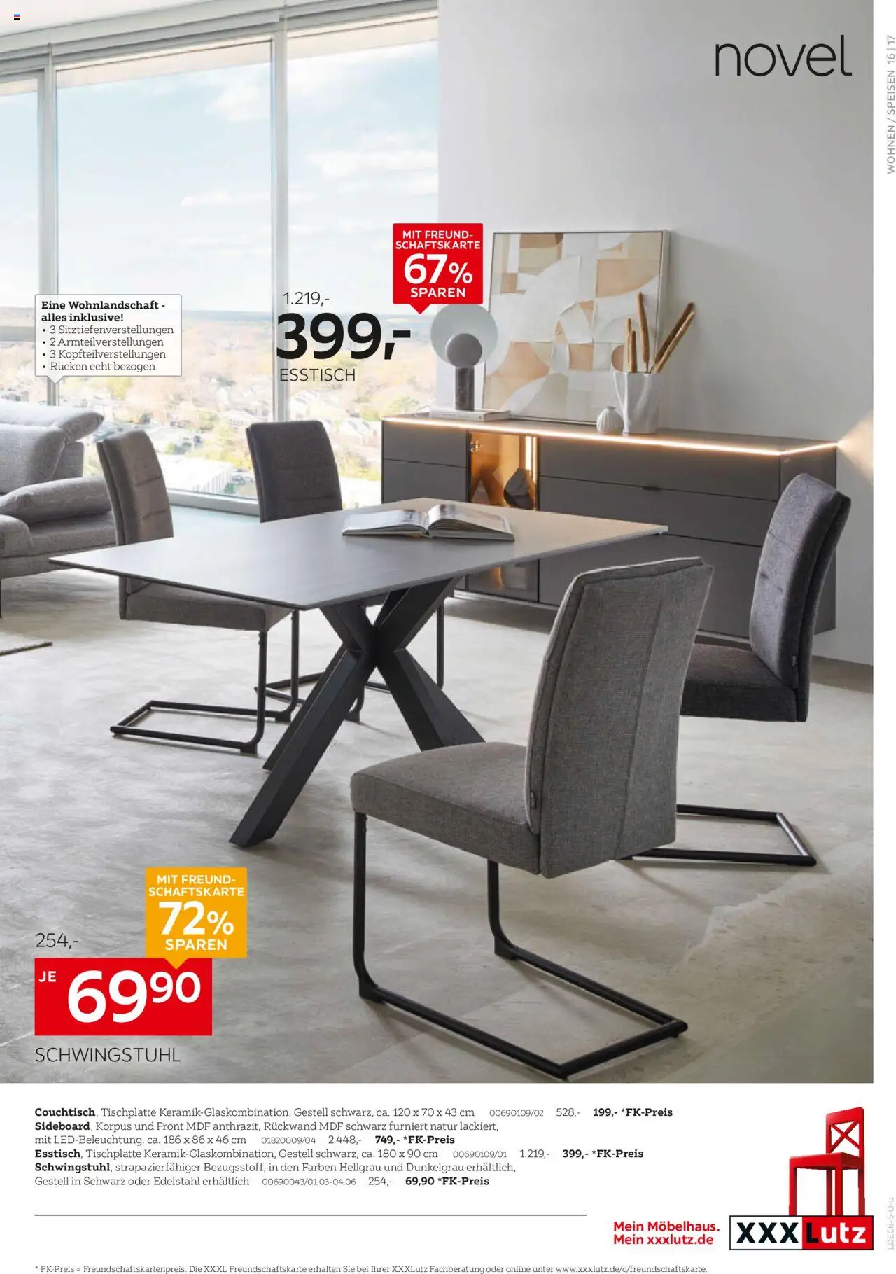 XXXL Lutz Wohntrends zum Bestpreis - gültig ab dem 04.08.2025 | Seite: 17 | Produkte: Wohnlandschaft, Esstisch