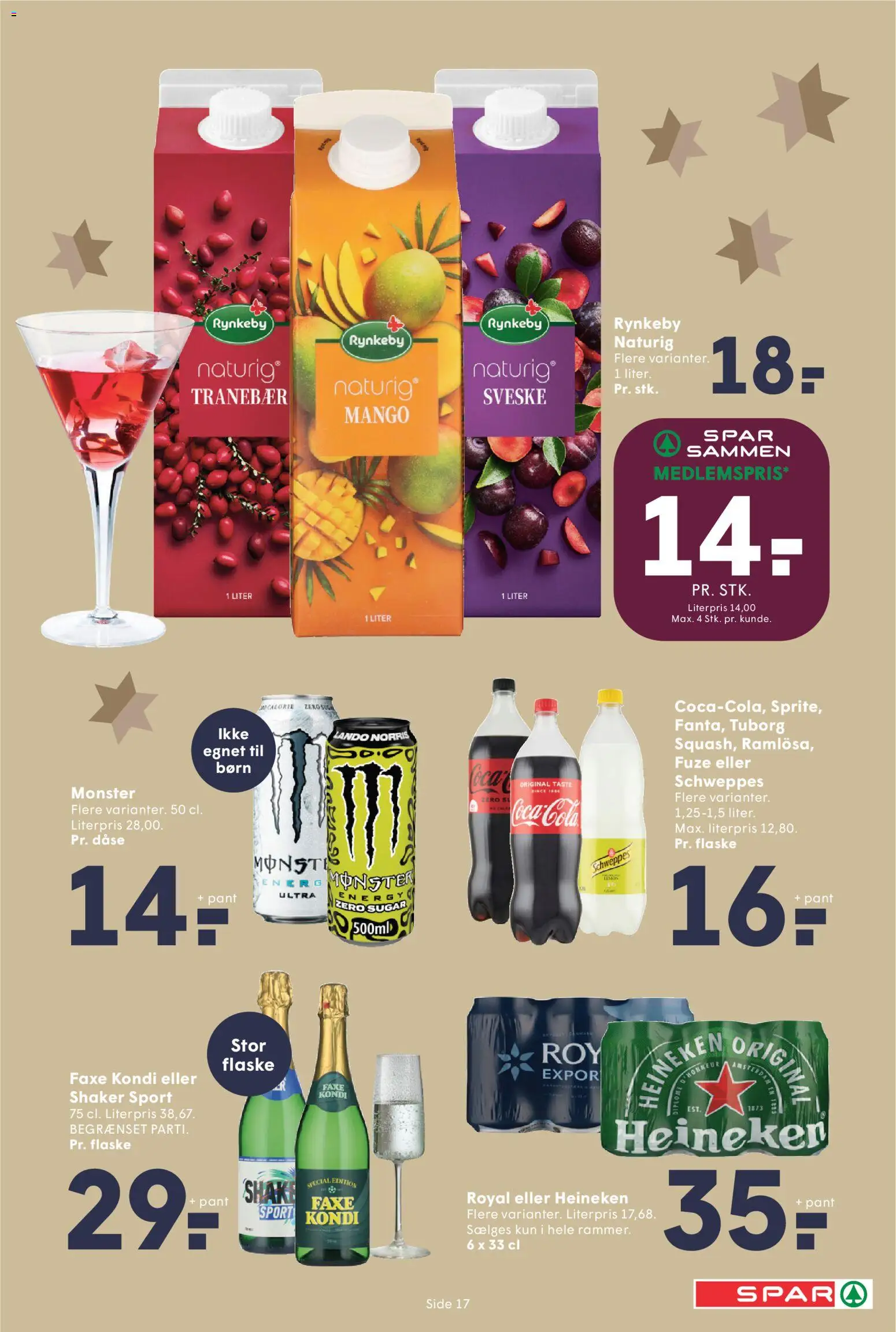 Spar tilbudsavis – gyldig fra 27.12.2025 | Side: 17 | Produkter: Mango, Coca Cola, Faxe Kondi, Cola