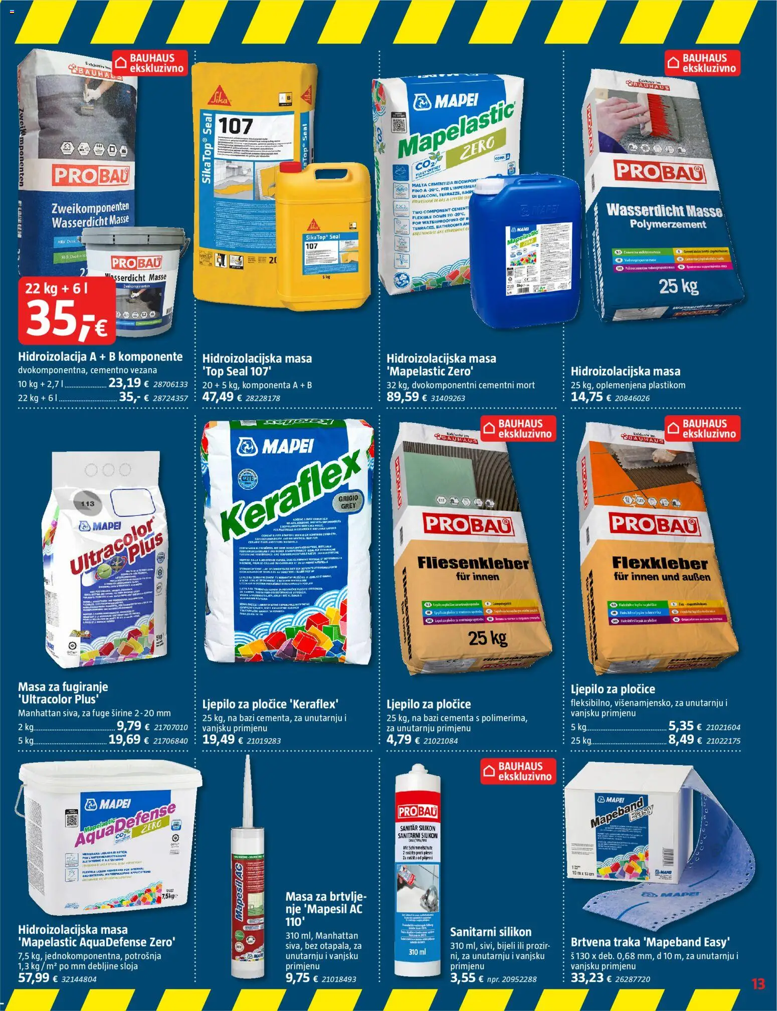 Bauhaus katalog | vrijedi od 15.04.2026 | Stranica: 13 | Proizvodi: Pločice, Ljepilo