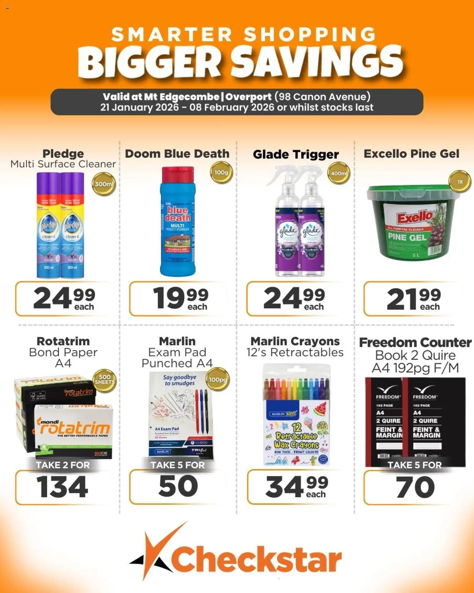 New Check Star catalogue – valid from 21.01.2026 | Page: 4 | Products: Surface cleaner, Wax, Powder, Paper