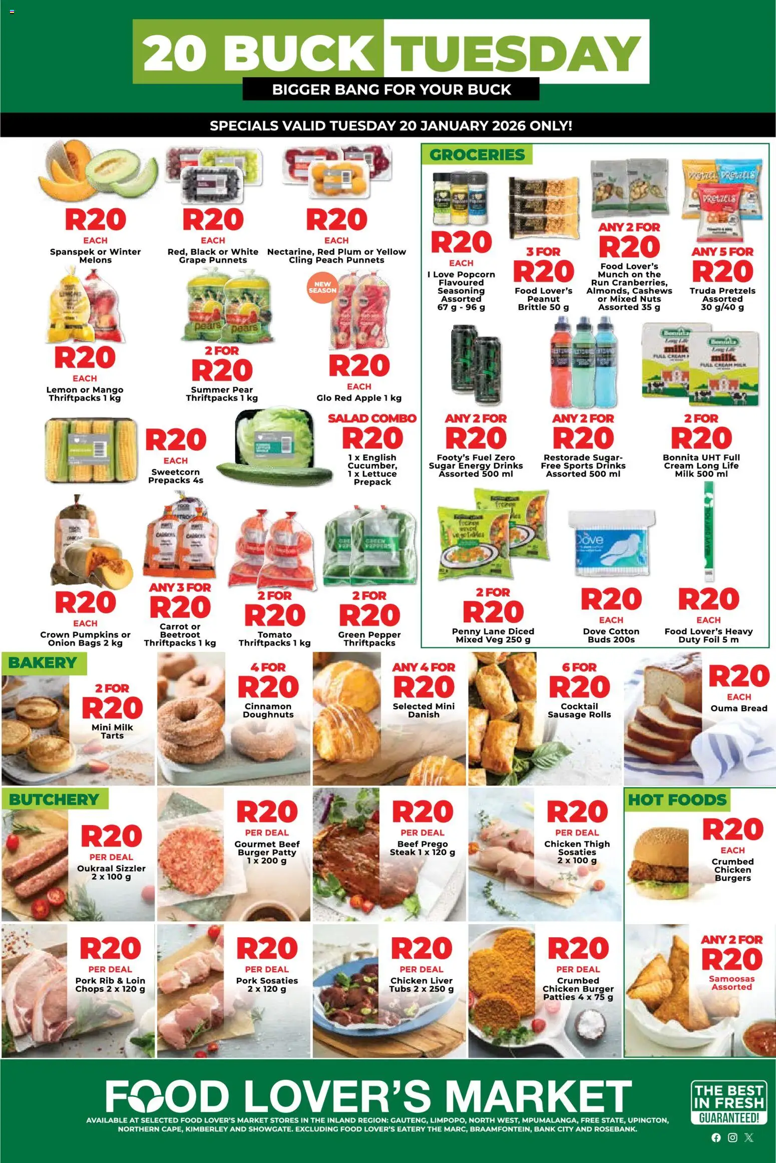 New Food Lover's Market catalogue – valid from 20.01.2026 | Page: 1 | Products: Pears, Drone, Bakery, Lemon