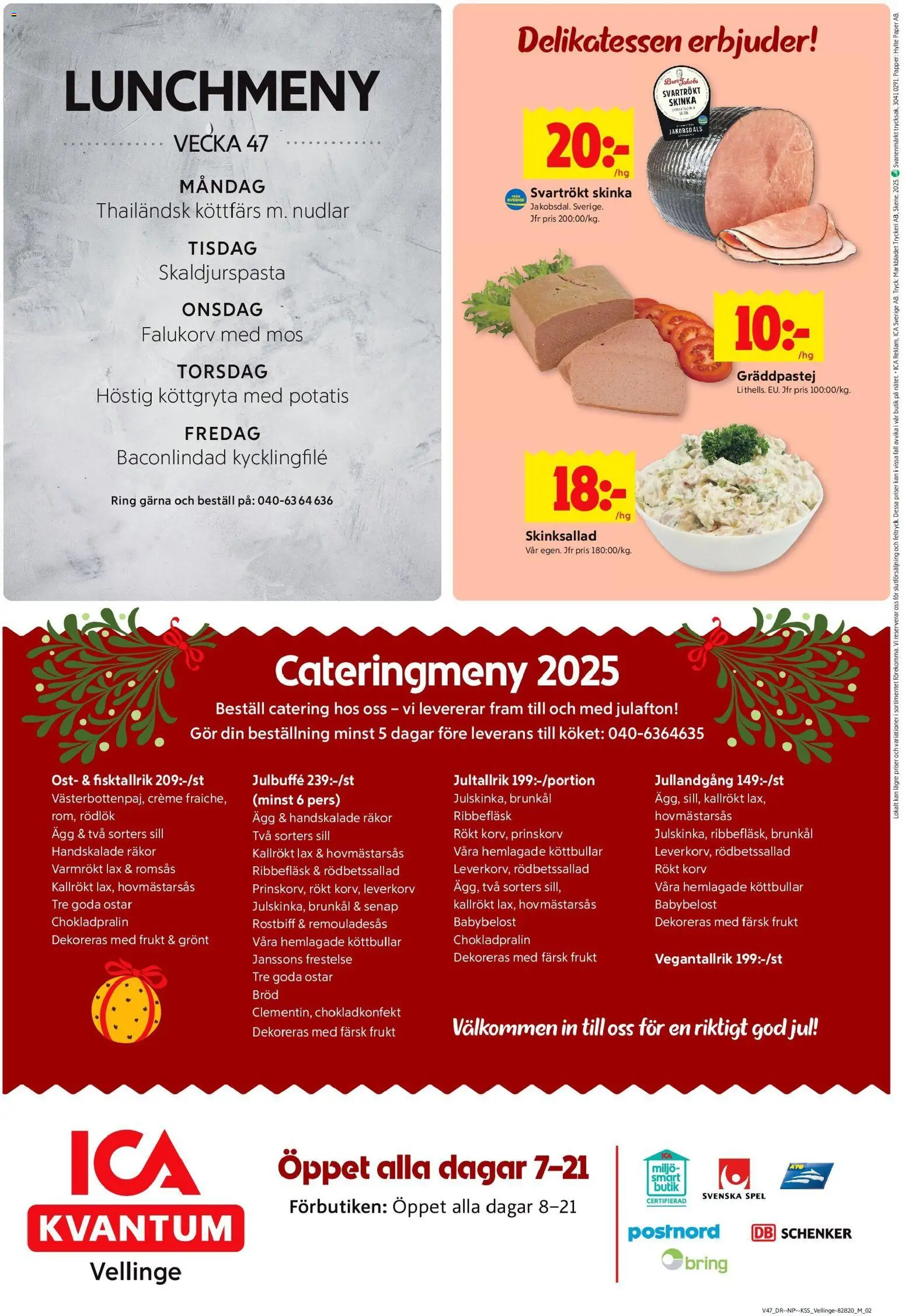 ICA Kvantum reklamblad aktuell från 17.11.2025 | Sida: 12 | Produkter: Romsås, Prinskorv, Ring, Potatis