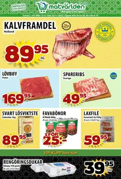 Matvärlden - erbjudanden - Tensta - Förhandsvisning av reklamblad från butik Matvärlden aktuell från 24.11.2025