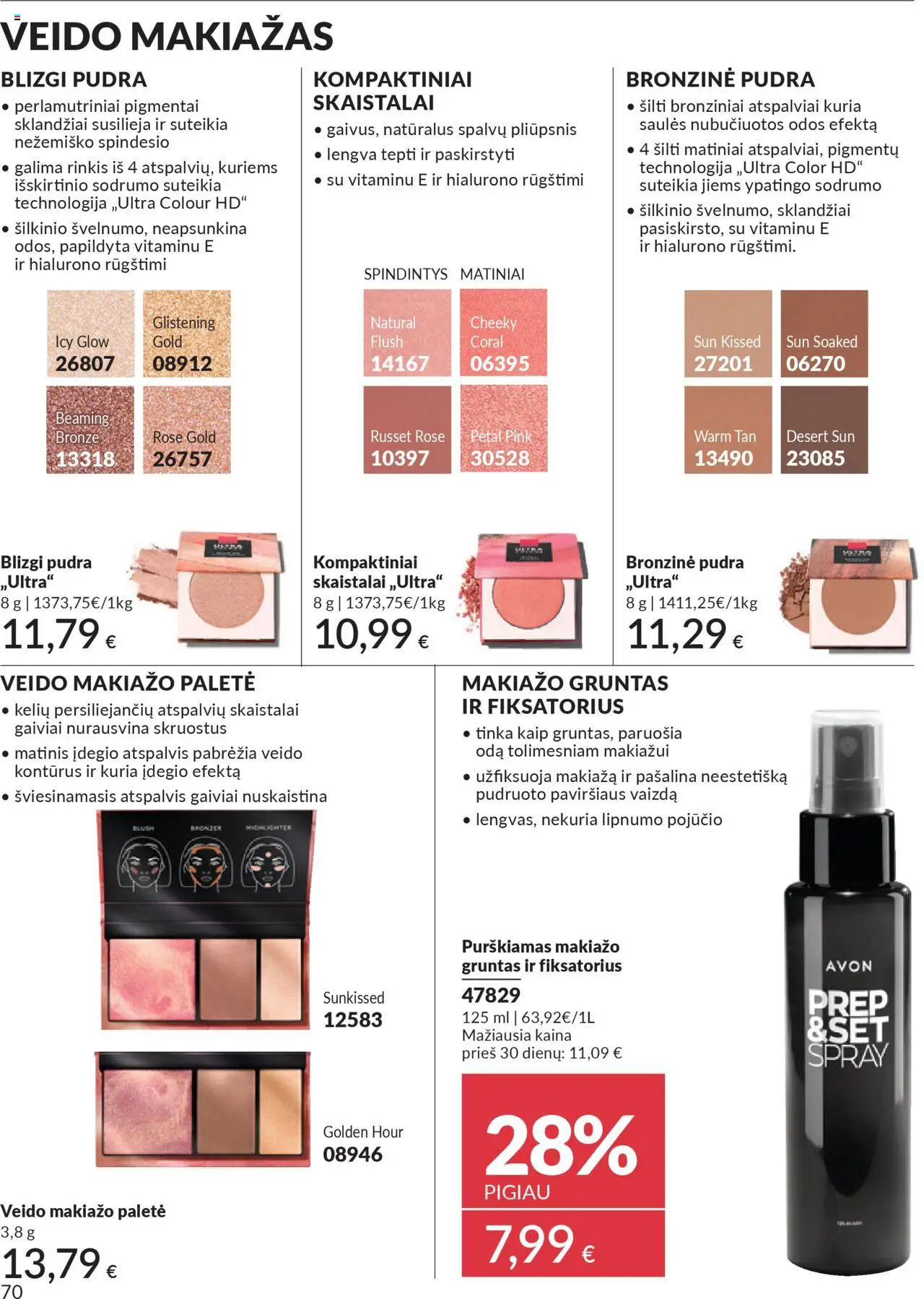 AVON akcijos nuo 01.10.2025 | Puslapis: 70 | Prekių: Makiažas, Pudra, Skaistalai