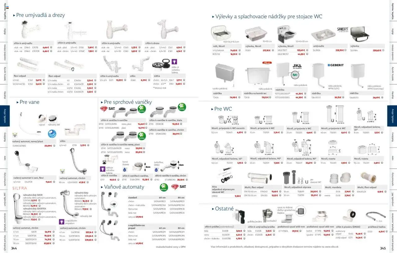 Nové Siko akcie – leták je platný od 01.09.2025 | Strana: 173 | Produkty: Drezy, Osvetlenie, Geberit, Radiátory