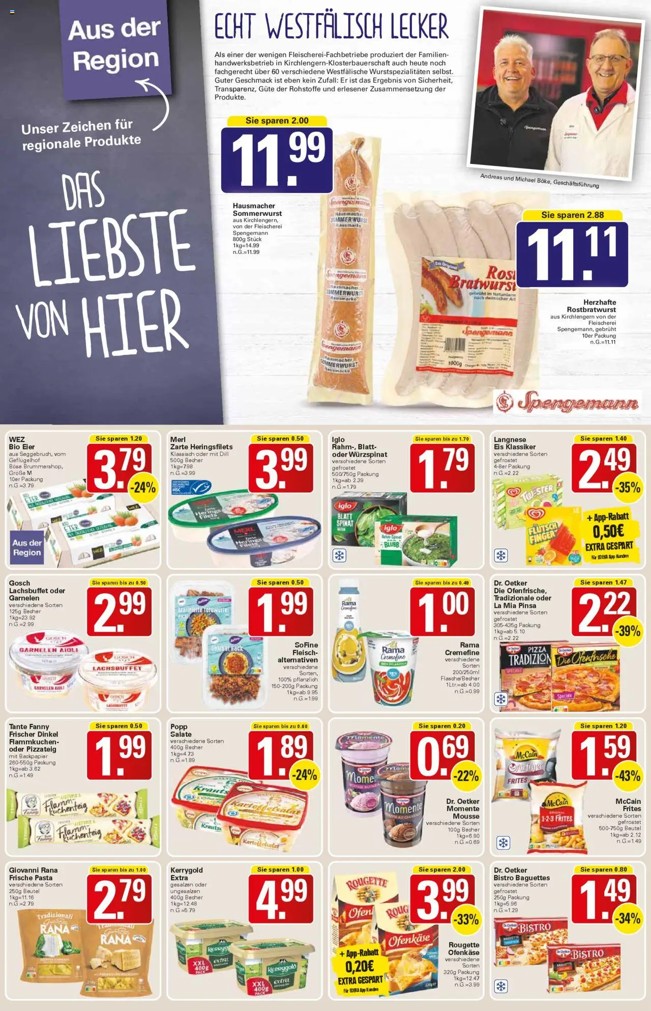 WEZ Prospekt – gültig ab 15.09.2025 | Seite: 9 | Produkte: Langnese, Iglo, McCain, Pizza