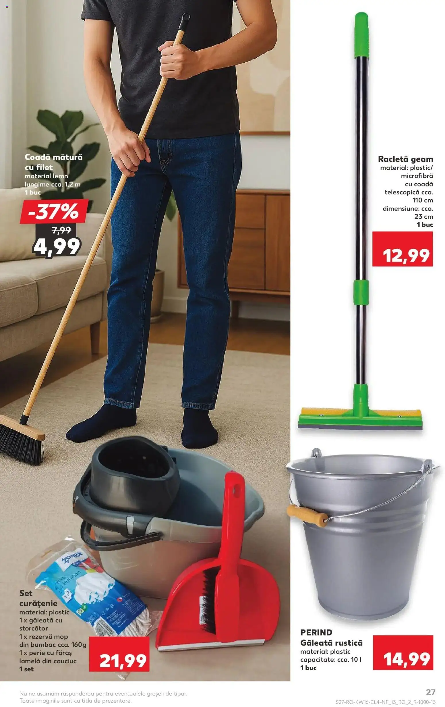 Noul catalog Kaufland – valabil de la 15.04.2026 | Pagină: 27 | Produse: Storcător, Mop, Mătură, Perie