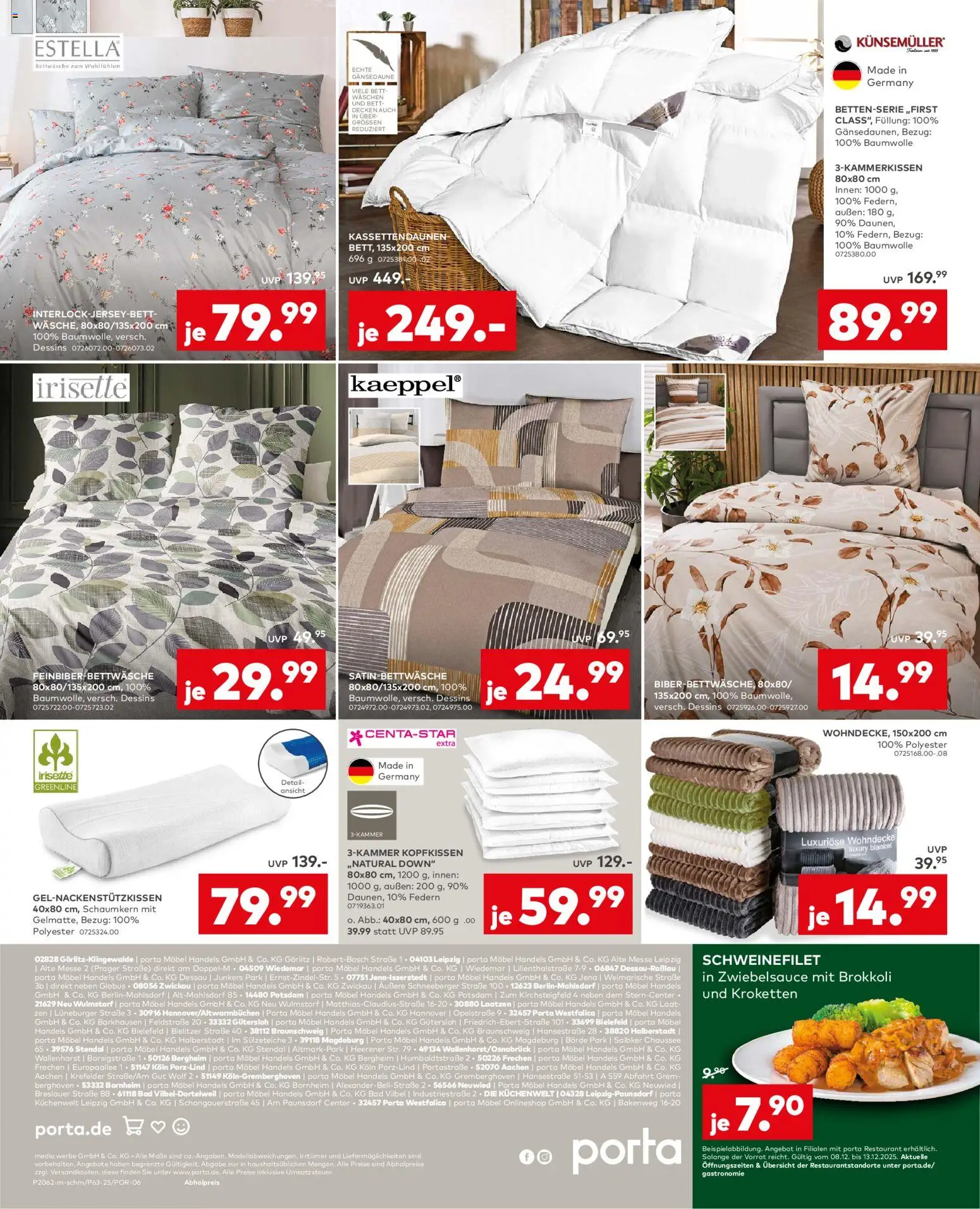Porta! Prospekt 	 – gültig ab 08.12.2025 | Seite: 4 | Produkte: Bett, Bettwäsche, Kopfkissen, Brokkoli
