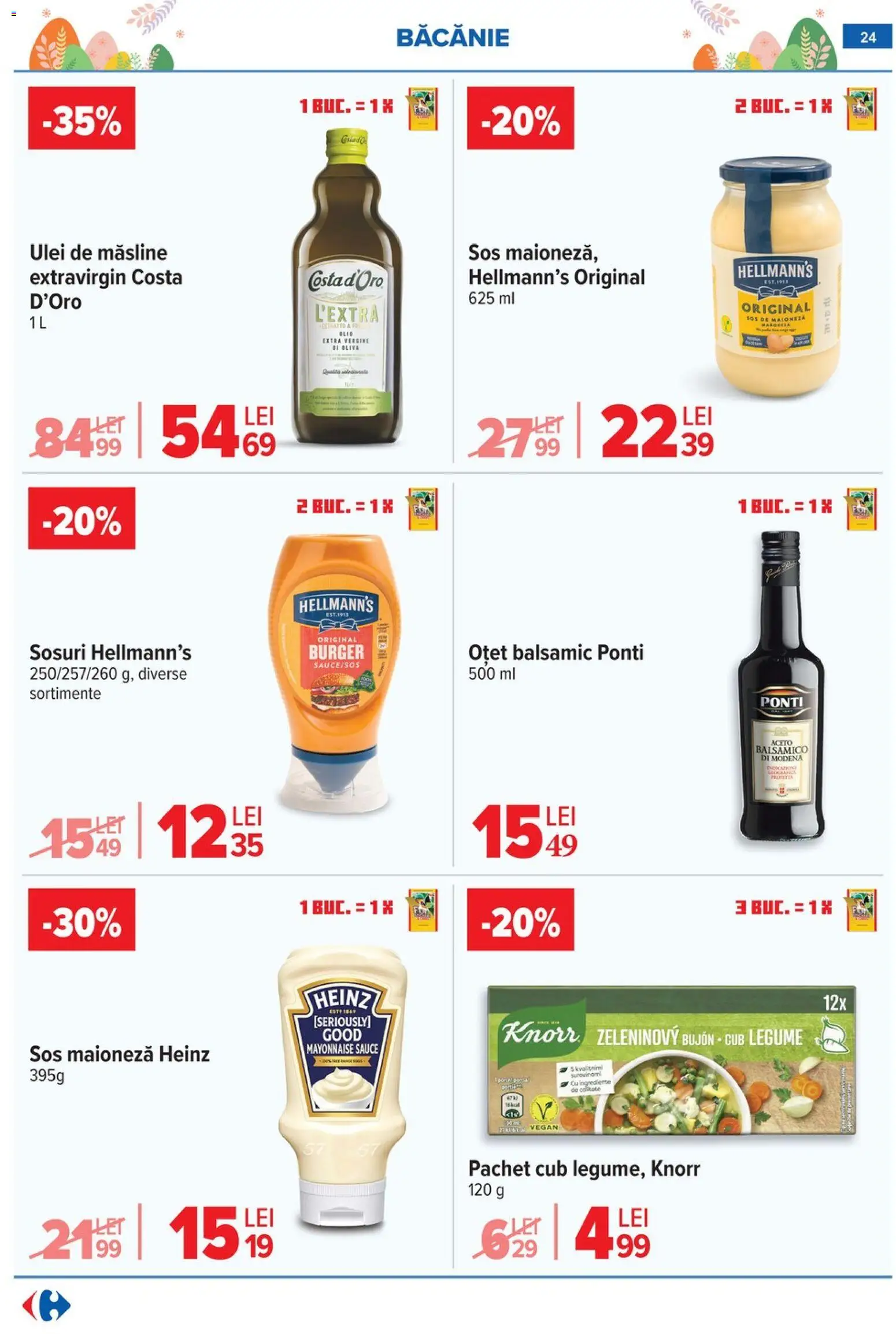 Noul catalog Carrefour – valabil de la 06.04.2026 | Pagină: 30 | Produse: Măsline, Oțet, Maioneză, Sos