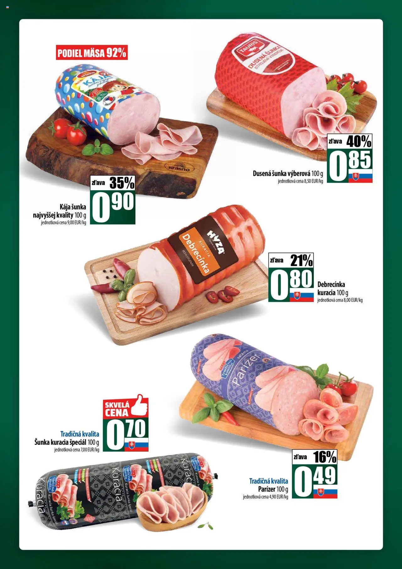 Nové COOP Jednota akcie – leták je platný od 02.10.2025 | Strana: 14 | Produkty: Saláma, Šunka