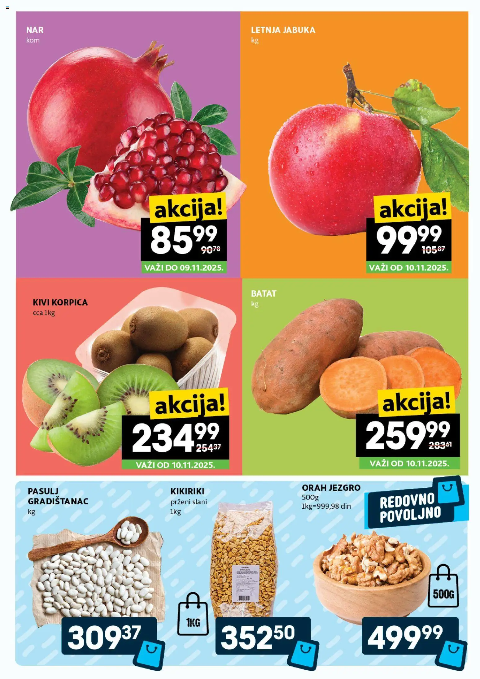 Idea katalog - važi od 06.11.2025 | Strana: 3 | Proizvode: Kivi, Orah jezgro, Orah, Kikiriki